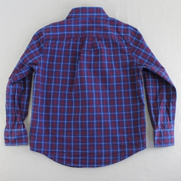 Janie and Jack Plaid Shirts Lot of 2 Boys Size 4 Long Sleeve Cotton Button Up - Picture 3 of 6